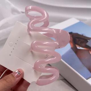 Wavy Hair Claw WCXA5-1 - Light Pink | Allyrinta by Allyrinta