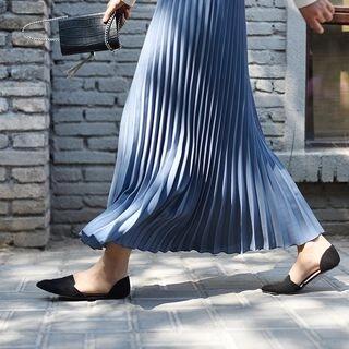 Pleated Maxi Skirt Almond by Bolgivy