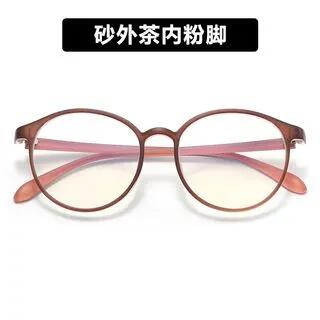 Round Blue Light Blocking Eyeglasses 06 - Brown | iLANURA by iLANURA