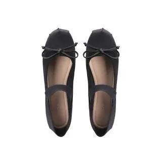 Elastic Strap Ballet Flats Black by Anran