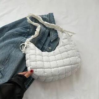 Quilted Shoulder Bag White by NewTown