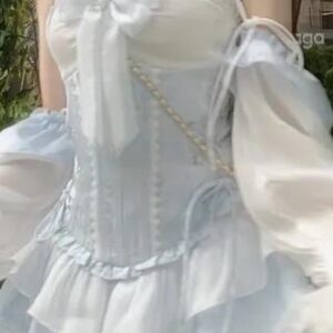 Patterned Lace-Up Corset Belt Corset Belt - Blue 258826972