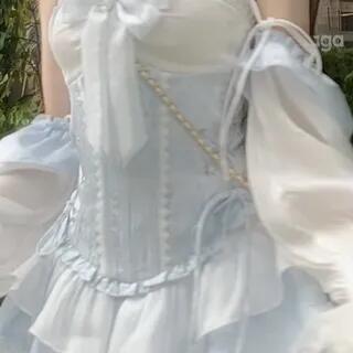 Patterned Lace-Up Corset Belt Corset Belt - Blue by Metonymph