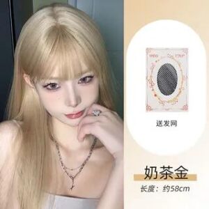 Long Full Wig - Straight With Wig Cap - Light Gold 258859811