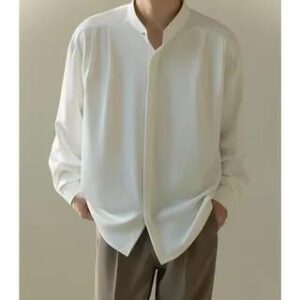Long-Sleeve Plain Shirt White | GRAYCIOUS 259238738