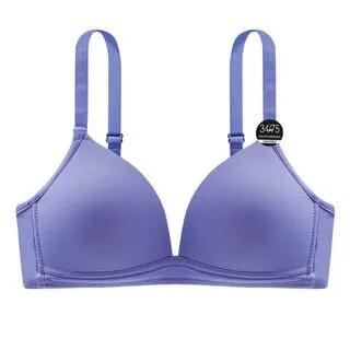 Plain Wireless Bra Blue by Wildery