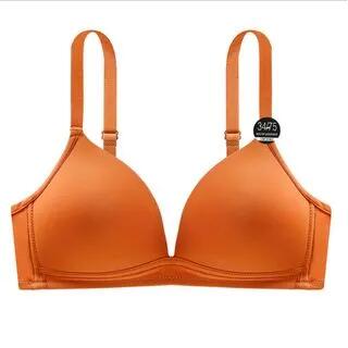 Plain Wireless Bra Orange by Wildery