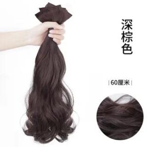 Set of 3: Hair Fringe Set - Curly Hair - Dark Brown - 60cm 259691553