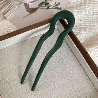 Plain Hair Pin 03# - Green | Mentosi by Mentosi