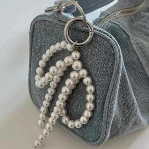 Faux Pearl Bow Bag Charm 1 Pc - White | PANGU 260337010