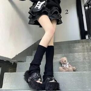Fishnet Stocking / Leg Warmers / Garter / Set Only Stocking - Black 260367592