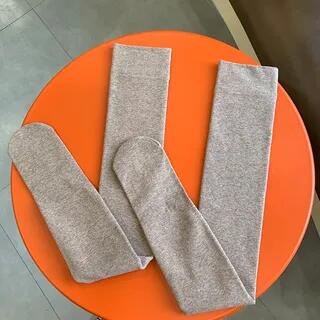 Plain Over The Knee Socks Coffee by Lychee