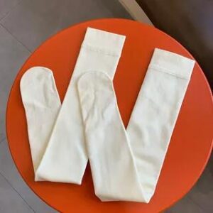 Plain Over The Knee Socks Milky White 261108667
