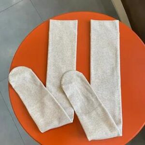 Plain Over The Knee Socks Oatmeal 261108668