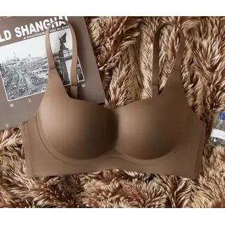 Plain Seamless Wireless Bra Coffee - M (34) by Wildery