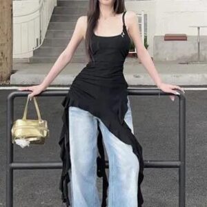 Black Fitted Maxi Dress fashion styling inspiration