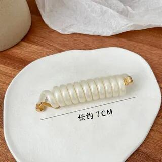 Wired Coil Hair Tie 11168B - White | Maisee by Maisee