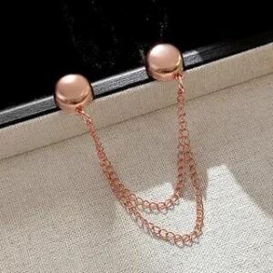 Magnetic Chain Shirt Cinch Clip (Various Designs) Rose Gold 263902213