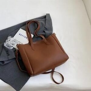Faux Leather Tote Bag (Charm Not Include) Coffee 265222538