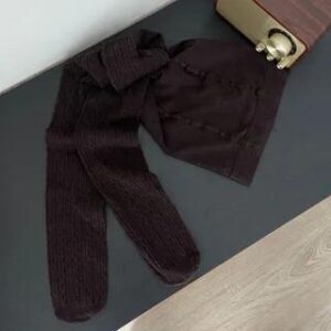 Jacquard Tights Brown 266126567