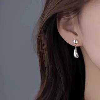925 Sterling Silver Teardrop Earring 1 Pair - Silver | pexrl jewelry by pexrl jewelry