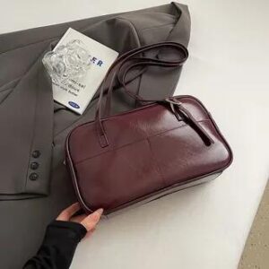 Faux-Leather Bowler Bag (Charm NOT Included) Red 266915261