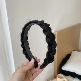 Braided Wig Headband (various designs) 07 - Black by Mentosi