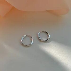 Twisted Hoop Earring 1 Pair - Silver | Gaya 268414996