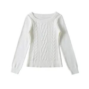 White Cable Knit Sweater fashion styling inspiration