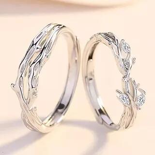 Couple Matching Open Ring J1138 - Men - Silver | Tinseltown by Tinseltown