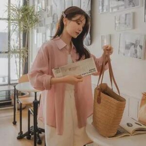 Pink Button Up Shirt fashion styling inspiration