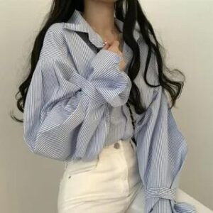 Grey Bow-Neck Collared Blouse fashion styling inspiration