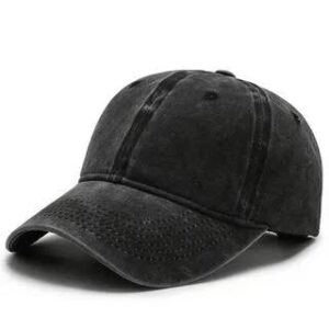 Distressed Baseball Cap Grayish Black 279103143