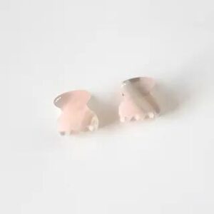 Set of 2: Acetate Mini Hair Claw Set of 2 - Pink & Gray | Allyrinta 279165295