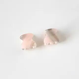Set of 2: Acetate Mini Hair Claw Set of 2 - Pink & Gray | Allyrinta by Allyrinta