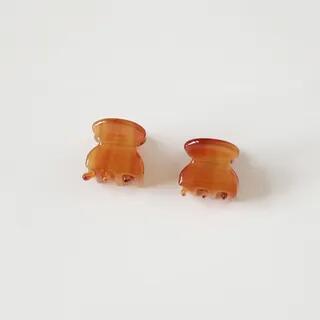 Set of 2: Acetate Mini Hair Claw Set of 2 - Caramel | Allyrinta by Allyrinta