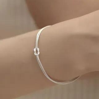 Knot Layered Bracelet Silver | Parskletie by Parskletie