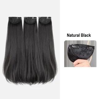 Set of 3: Hair Extension Natural Black by SEVENQ