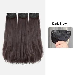 Set of 3: Hair Extension Dark Brown by SEVENQ