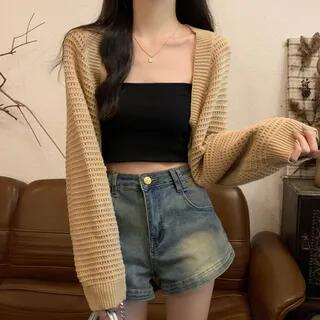Plain Crop Top Khaki by monroll