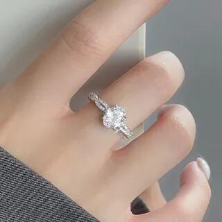 925 Sterling Silver Rhinestone Ring Silver | A’ROCH by A’ROCH