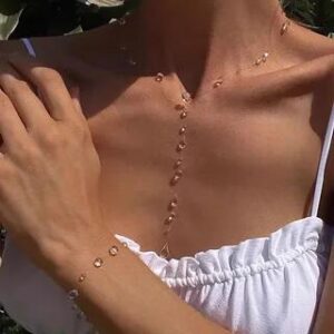 Droplet Pendant Necklace / Choker / Lariat Necklace / Dangle Earring / Bracelet (Various Designs) 08 - 1 Pc - Bracelet - Transparent 280131894