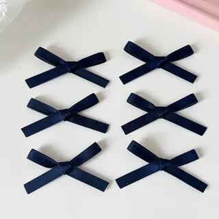 Set of 6: Ribbon Hair Clip Set of 6 - Navy Blue | Malnia Home by Malnia Home
