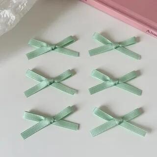 Set of 6: Ribbon Hair Clip Set of 6 - Mint Green | Malnia Home by Malnia Home