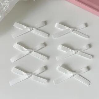 Set of 6: Ribbon Hair Clip Set of 6 - White | Malnia Home by Malnia Home