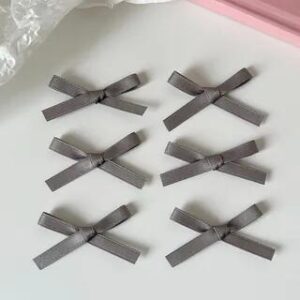Set of 6: Ribbon Hair Clip Set of 6 - Gray | Malnia Home 280218583