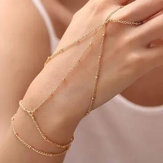 Alloy Hand Chain kwSL0014 - Gold | Gemsha by Gemsha