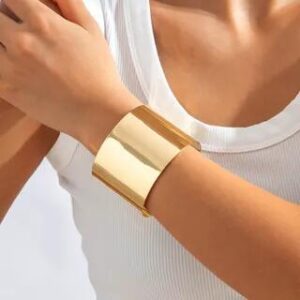 Gold Tone Cuff Bracelet / Ring / Set 27805 - 1 Pc - Cuff Bracelet - Gold 280364314