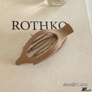 Resin Hair Clip (Various Designs) 06 - Khaki | Daeuni by Daeuni