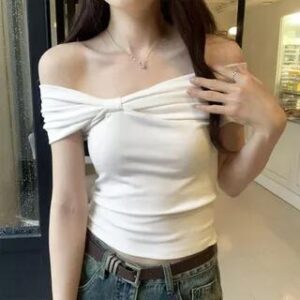 Black Mini Skirt White Tee Ensemble fashion styling inspiration